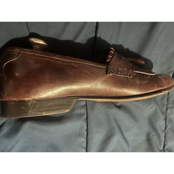 Johnston & Murphy Loafers Mens 9 Brown Tasseled slip on dress shoes leather main image 13